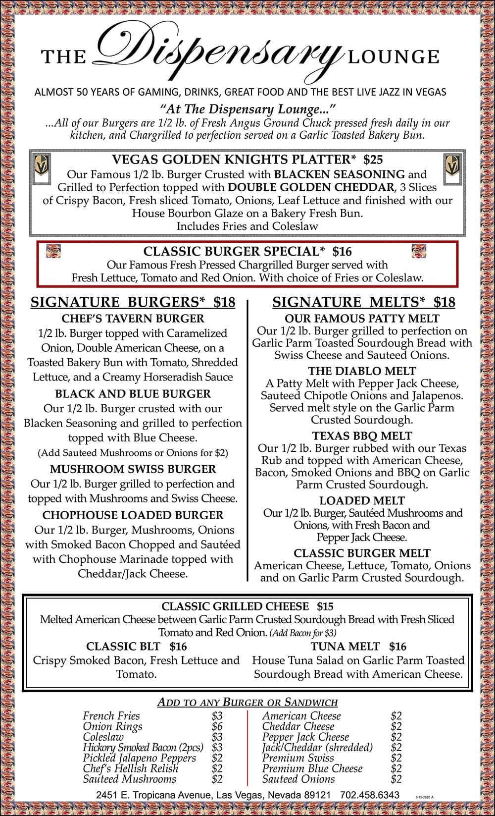 Burger Menu